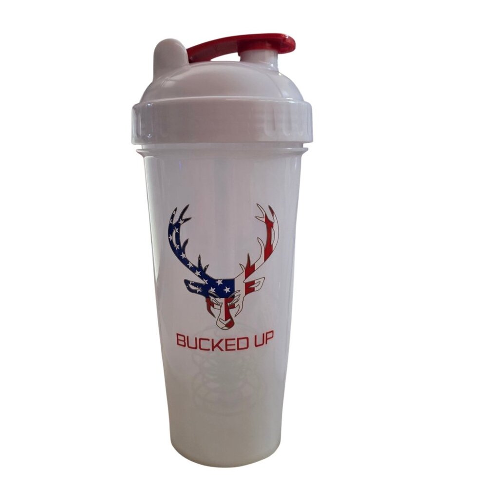 Bucked Up Perfect Shaker Cup American Flag Red, White, & Blue Deer 28oz